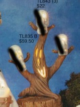 Light Up Gnarled Haunted Halloween Tree Ceramic Mold Scioto TL835B 12 x 10&quot; READ - £66.64 GBP