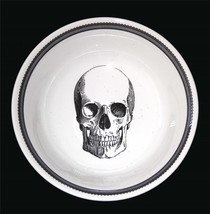 Victorian English Pottery Skull 9&quot; Off-White Serving Bowl NEW England NEW - £26.37 GBP