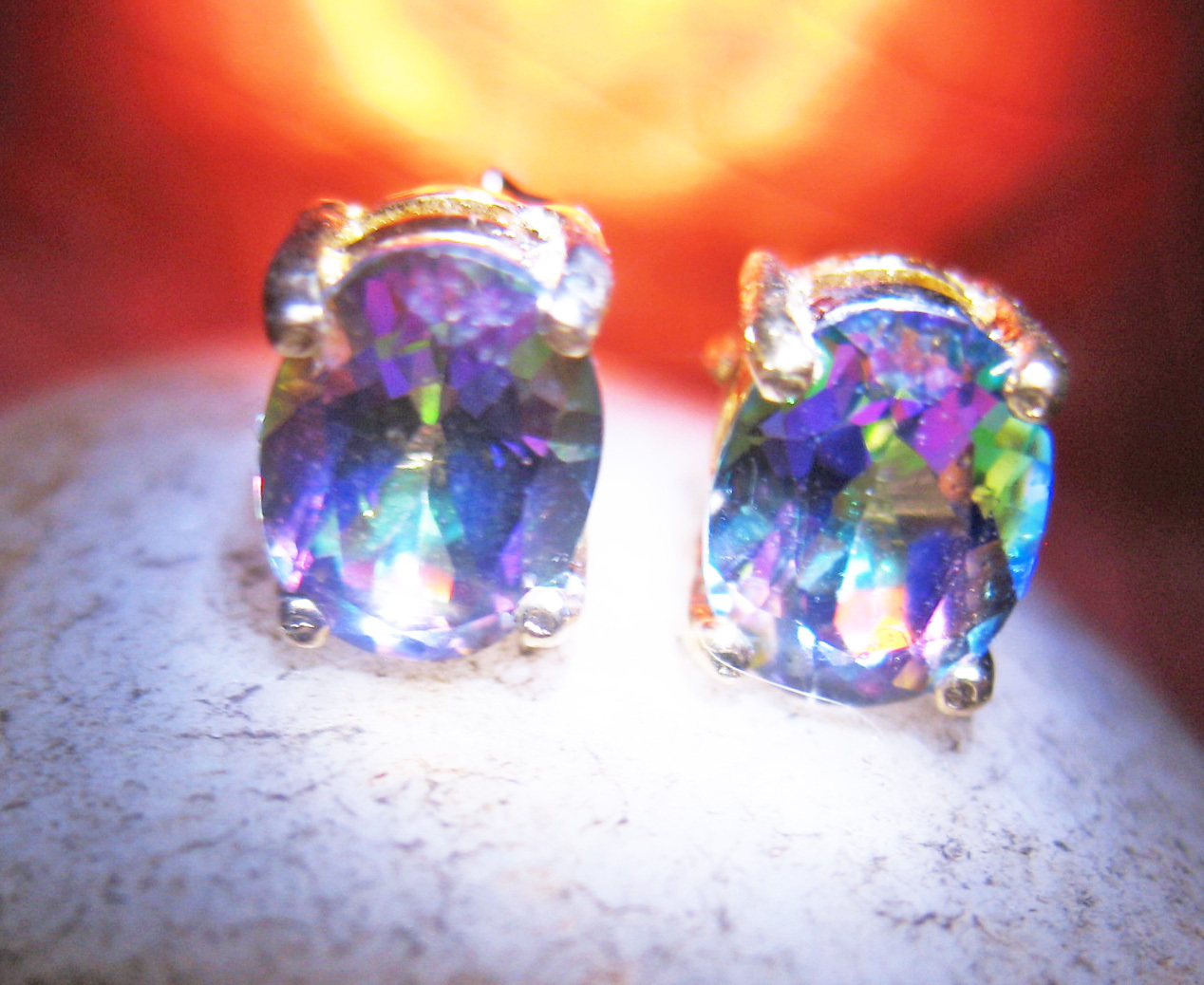 Primary image for  Haunted FREE 3X GLAMOROUS LIFE MAGICK 925 mystic topaz earrings Witch Cassia4