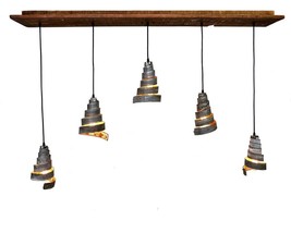 Barn Wood &amp; Barrel Ring Chandelier - Vachellia - Made from reclaimed wood  - £770.76 GBP
