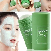 Green Tea Clay Cleansing Mask Stick Facial Purifying - Acne Remover - £27.61 GBP
