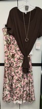 NWT LULAROE Medium Pink Green Slinky Maxi Skirt &amp; 3XL Solid Brown Classi... - £68.62 GBP