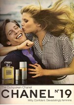 1980 Christie Brinkley Chanel Perfume 19 Sexy Blonde Vintage Print Ad 1980s - £6.49 GBP