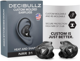Decibullz - Custom Molded Earplugs, 31Db Highest NRR, Comfortable Hearin... - £29.18 GBP