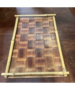 Vintage Bamboo Wooden Serving Tray - 17x11” - $282.25 MXN