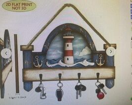 Ocean Lighthouse Wall Key Holder &amp; Hook  - $18.99