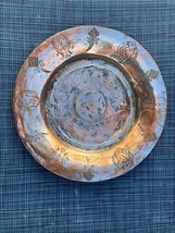 Antique Turkish Copper Plate 9&quot;D - £118.27 GBP
