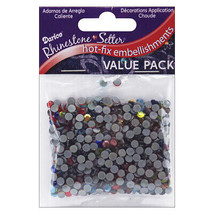 Rhinestone Setter Hot Fix Glass Stones 4 mm Multi - £19.30 GBP