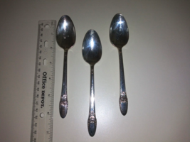 Lot of 3 Vtg IS Rogers Bros 1847 FIRST LOVE Silverplate Teaspoon 6.25&quot; (... - $11.33