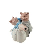Vintage Applause Ceramic Dancing Collection Teapot Pigs Ballroom Animals... - $39.20