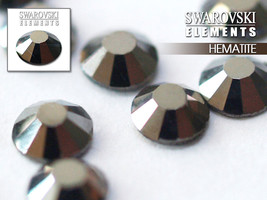 Swarovski Flat Back (NON HOTFIX) Hematite Rhinestones SS06Ø2.0mm (100 Pcs/Bag) - £5.20 GBP