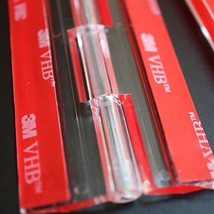 4x Acrylic 12&quot; Hinges. No glue required, Self Adhesive. Transparent Clea... - $32.66