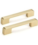 Brushed Gold 4&quot; Cabinet Pulls Hardware Cabinet Handles Gold Dresser Pull... - $31.46 CAD