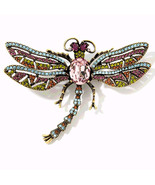 Heidi Daus Dragonfly Amethyst Pin Brooch - £79.01 GBP