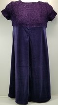 Amy Byer California Women Purple Velour Dress Size 18.5 - £9.51 GBP