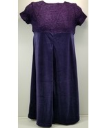 Amy Byer California Women Purple Velour Dress Size 18.5 - £9.49 GBP