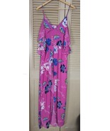 Rachel Roy Size 14 Dress New Pink And Blue Floral Long Off Shoulders (#11) - $38.69