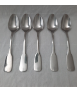 Ginkgo Helmick ~ Alsace  ~ Set 5 European Spoons 8 1/8&quot;  ~ Korea Stainle... - £97.27 GBP