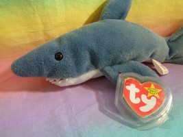 Vintage 1996 TY Beanie Babies Crunch the Shark Retired With Tags &amp; Tag P... - £3.38 GBP