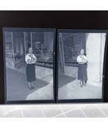 Vintage Photo Negative Woman In Front Of Camera Store Jewelry Watch Stor... - $269.10 MXN
