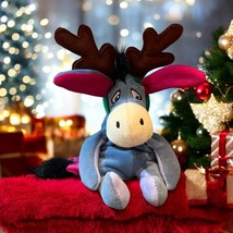 Disney Bean Bag Plush Reindeer Eeyore Winnie the Pooh Christmas Cute - $8.99