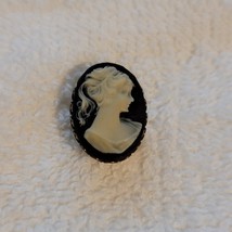 Black &amp; White Cameo Button Cover - $8.91