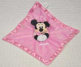 DISNEY Baby MINNIE Mouse CHIME Pink VELOUR Security Blanket LOVEY Rattle... - £7.73 GBP
