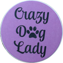 Crazy Dog Lady Paw Print Auto Car Coaster Absorbent Stone - £3.99 GBP