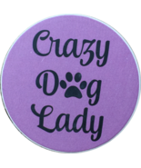 Crazy Dog Lady Paw Print Auto Car Coaster Absorbent Stone - £3.98 GBP