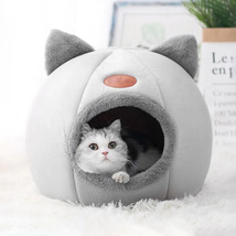 New Deep Sleep Comfort In Winter Cat Bed Iittle Mat Basket Small Dog Hou... - $25.99