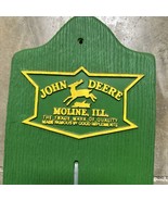 RARE Large 29” JOHN DEERE  THERMOMETER Faux Wood Green &amp; Yellow Works Ex... - £175.16 GBP