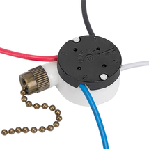 Ceiling Fan Switch Zing Ear Ze-208S E89885 3 Speed 4 Wire Pull Chain Swi... - £11.35 GBP