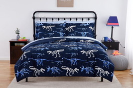 Glow-In-The-Dark Dino Bed-In-A-Bag Coordinating Bedding Set, Full - £41.78 GBP