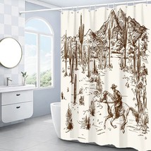 Western Cowboy Shower Curtain, Cactus Shower Curtain - £31.97 GBP