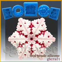 2D Food Grade/Chocolate Silicone Mold – Snowflake # 7 - £22.97 GBP