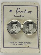 Vintage Broadway Creation Costume Jewelry RICKY NELSON Image 20MM Clip E... - £35.52 GBP
