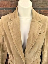 Vintage Blazer Small Fitted Corduroy Business Jacket Career Paris Blues Stretch - £5.31 GBP