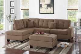 Albi 3-Piece Sectional Sofa Set Covers in Coffee Polyfiber - $1,199.00