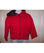 MINIBLU RED BUTTON UP KNITTED JACKET SIZE 02 BOY&#39;S/GIRL&#39;S EUC - £11.48 GBP