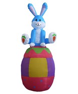 6 Foot Easter Inflatable Rabbit Bunny on Egg Yard Lawn Indoor Outdoor De... - £67.56 GBP
