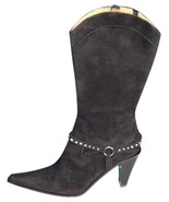Donald Pliner Couture Suede Leather Boot Shoe New 9.5 Western Rhinestone... - £161.36 GBP