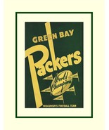 Vintage 1940s Green Bay Packers Football Poster Print NFL Title Town Wal... - £18.32 GBP+