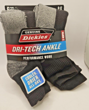 Dickies Size 6-12 Men&#39;s Dry-Tech Ankle Performance Work Socks Flex Comfort - £16.43 GBP