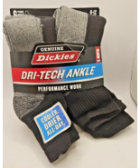 Dickies Size 6-12 Men&#39;s Dry-Tech Ankle Performance Work Socks Flex Comfort - $21.28