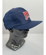 Vintage Minnesota Twins Trucker Hat Snapback Cap Mens Blue 90s M Logo Ta... - £11.01 GBP