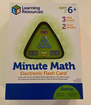 NEW LEARNING RESOURCES MINUTE MATH ELECTRONIC FLASH CARD NIB - £19.45 GBP