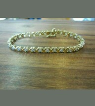 14Carat Yellow Gold Over Vintage &quot;XO&quot; 6 Ct Round Diamond Women&#39;s Tennis ... - $114.25