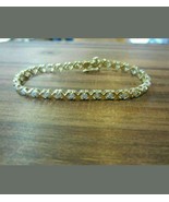 14Carat Yellow Gold Over Vintage &quot;XO&quot; 6 Ct Round Diamond Women&#39;s Tennis ... - $156.69 CAD