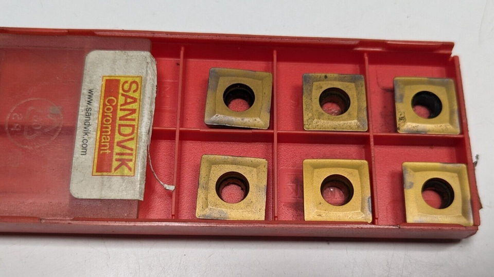 Lot of 6 USED Sandvik SPMT 12 04 08-WH 235 Carbide Inserts Indexable - $19.79