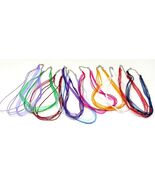 10 Ribbon Necklaces Assorted Colors Choker Organza 3 Cords 18-20 inch Ad... - $20.78
